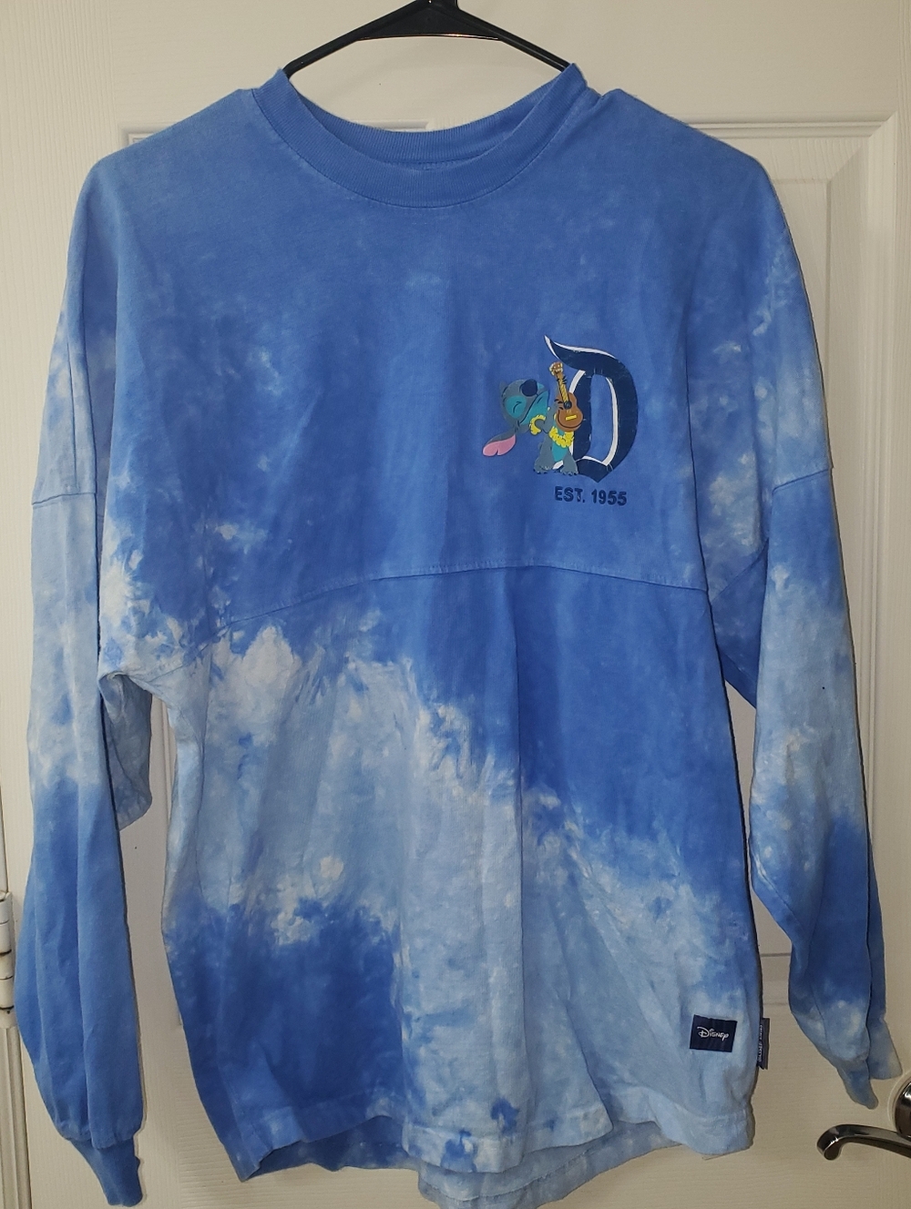 Disney Blue Tie-Dye Stitch Pullover Sweatshirt